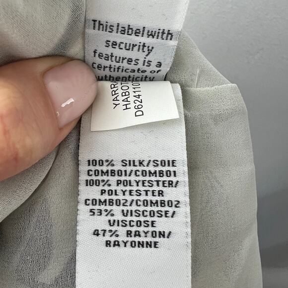 Diane Von Furstenberg DVF Floral Mesh Yarra Habotai Black White Dress 0 XS $598 - Picture 8 of 8